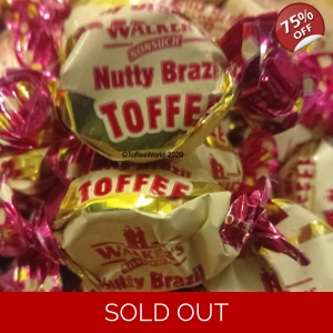 Walkers Nutty Brazil Toffees - Traditional Nut Toffee Sweets